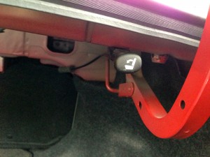 Flatten rear seatbacks from the trunk