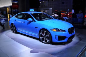 Jaguar XF-R is blindingly blue