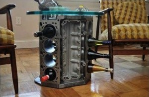 Engine cylinders make great wine holders